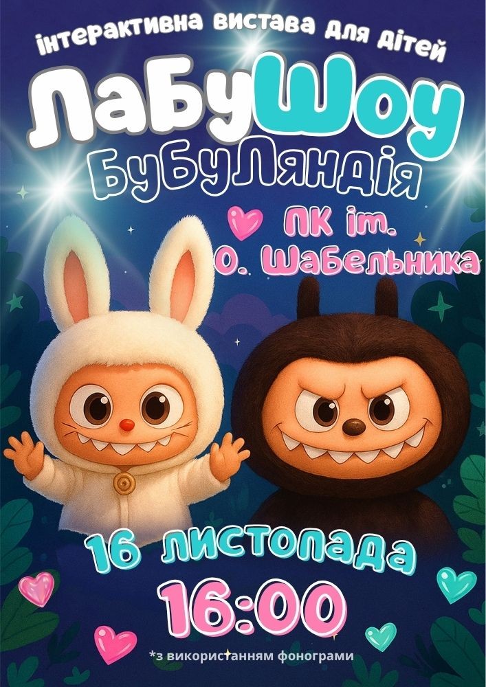 Придбати квиток на «Лабушоу. Бубуландія» в ПК ім. О. Шабельника 