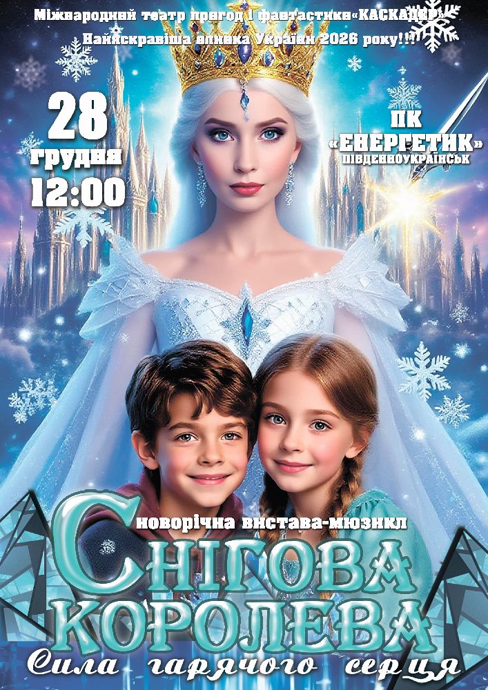 Придбати квиток на Казка-мюзикл «Снігова королева. Сила гарячого серця» в ДК Енергетик 