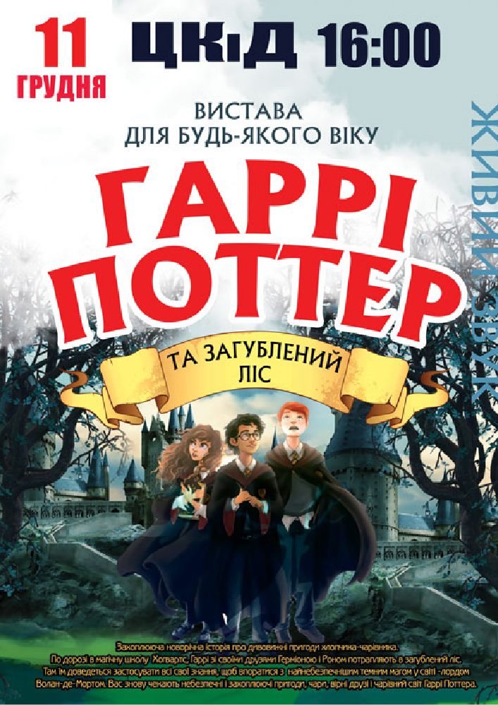 Придбати квиток на «Гаррі Поттер» в Будинок культури ( смт Макарів ) 