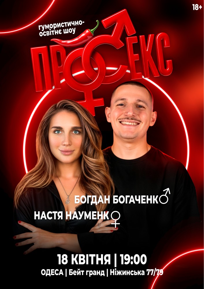Придбати квиток на Гумористично-освітнє шоу «Про секс». Богдан Богаченко і Настя Науменко в Beit Grand 