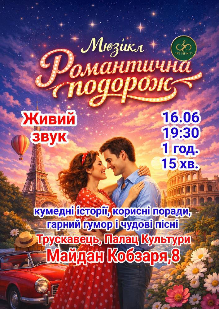 Придбати квиток на Мюзикл «Романтична подорож» в Палац культури ім. Т.Шевченка 