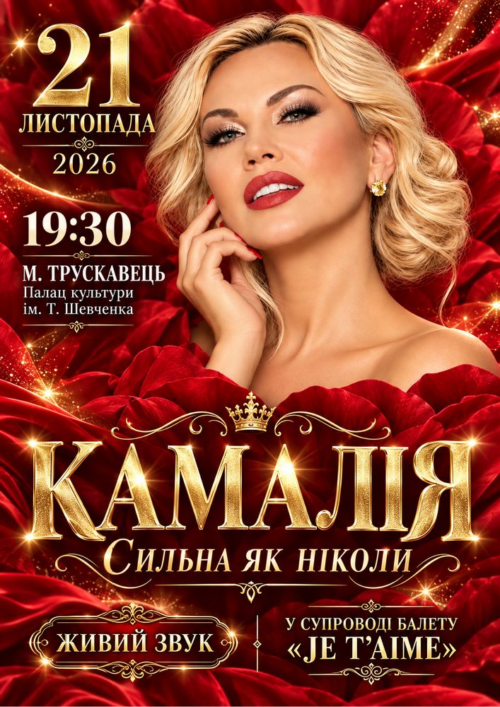 Придбати квиток на Kamaliya. «Сильна як ніколи» в Палац культури ім. Т.Шевченка 